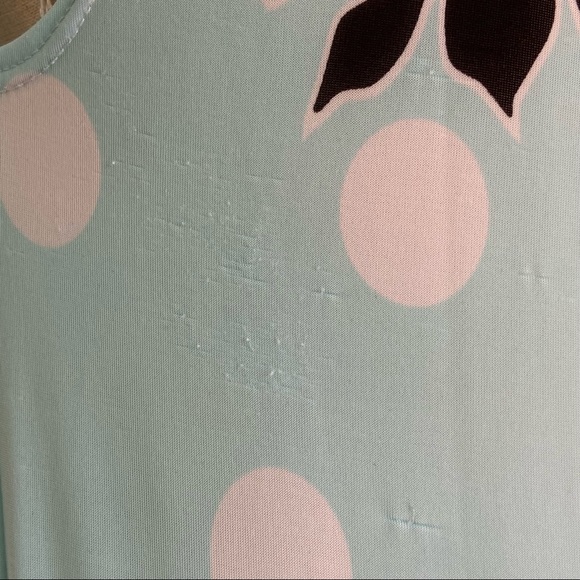 Floral Dotted Print Slinky Cowl Neck Sleeveless Top - Picture 14 of 14